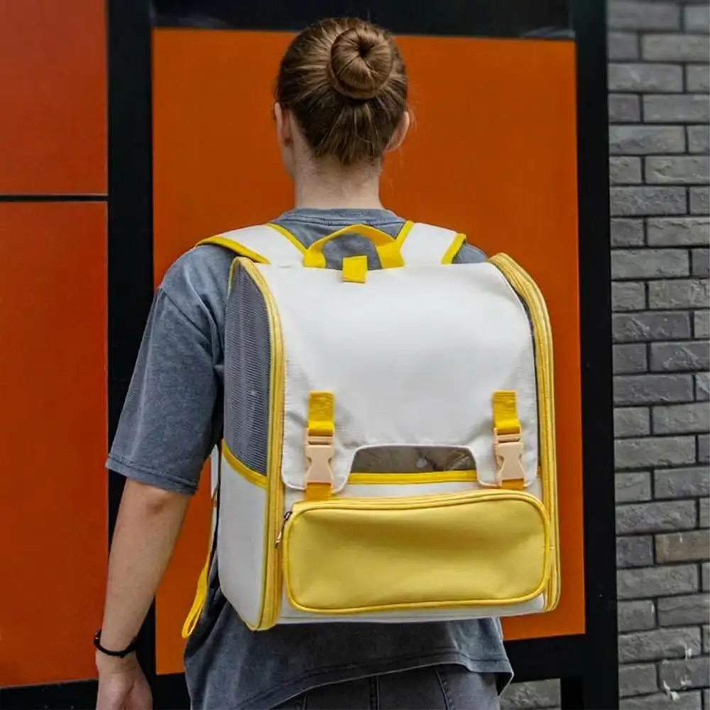 Sac à dos transporteur pour chat spacieux et léger avec fenêtre transparente - Image 9