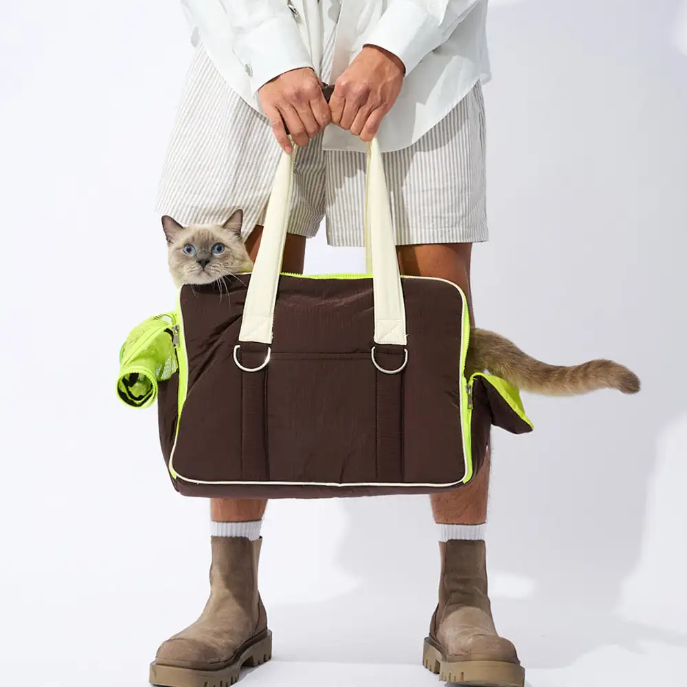 Sac de transport pour animaux de compagnie multifonctionnel en blocs de couleurs pour les navetteurs urbains - Image 5