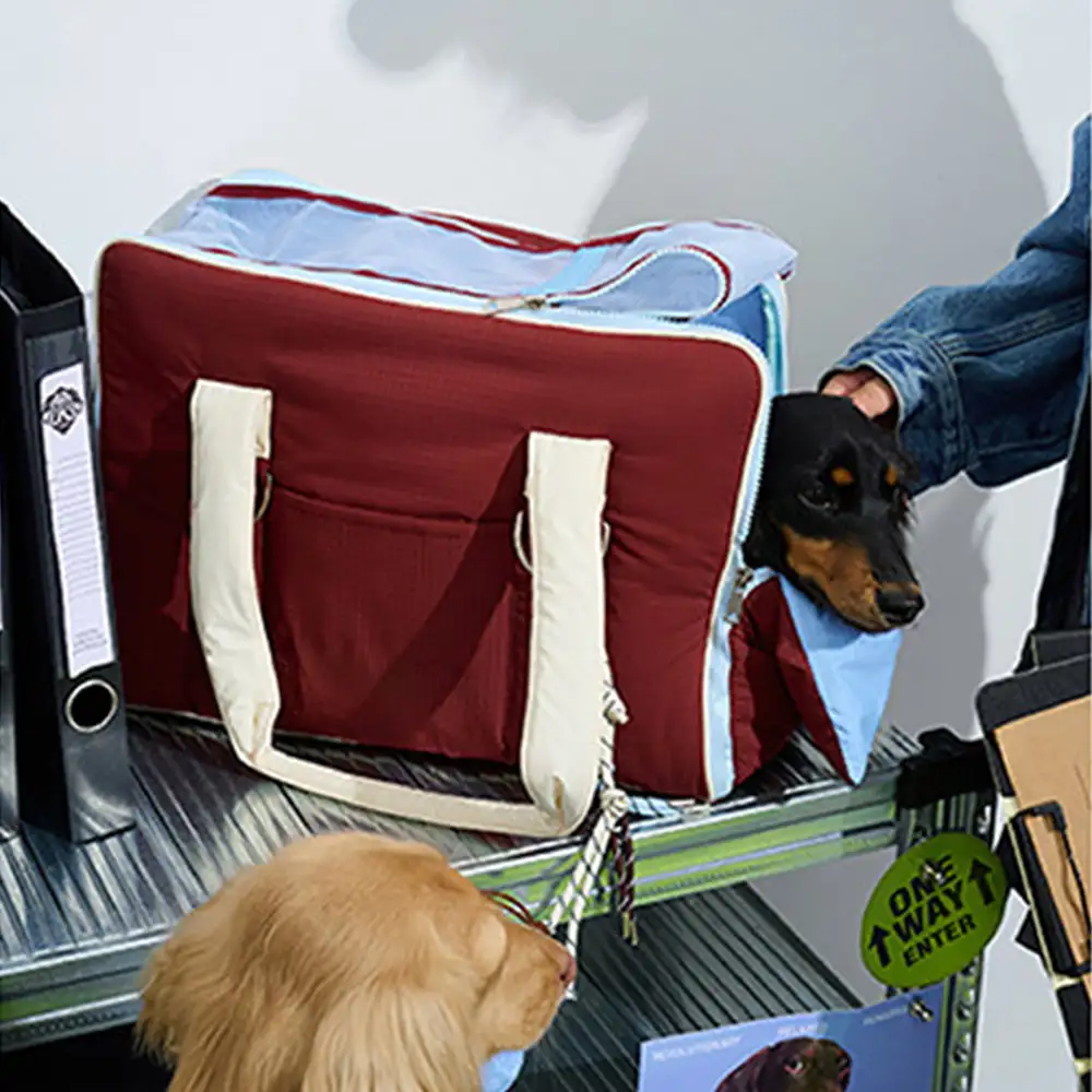 Sac de transport pour animaux de compagnie multifonctionnel en blocs de couleurs pour les navetteurs urbains - Image 9