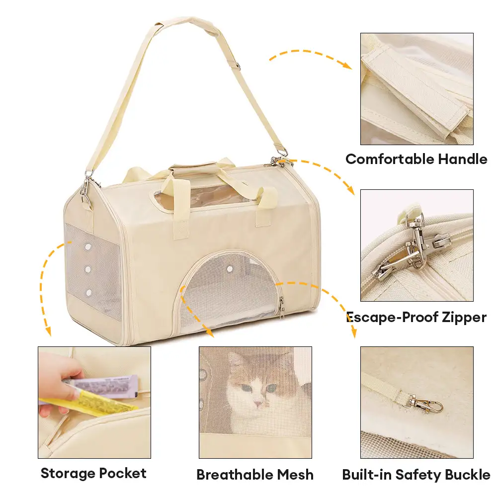 Sac de transport pour animaux en forme de maison, respirant, pliable, grande capacité et multifonctionnel. - Image 4