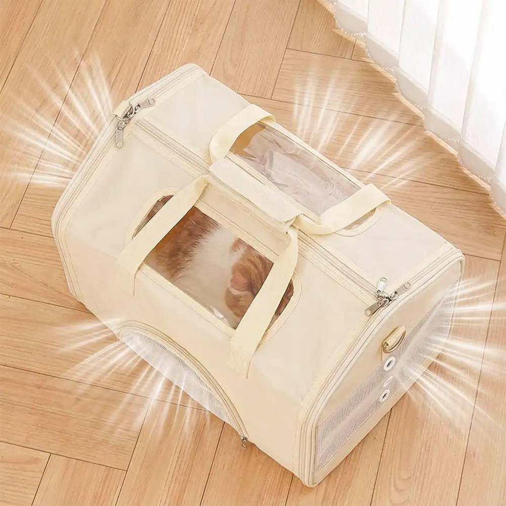 Sac de transport pour animaux en forme de maison, respirant, pliable, grande capacité et multifonctionnel. - Image 5