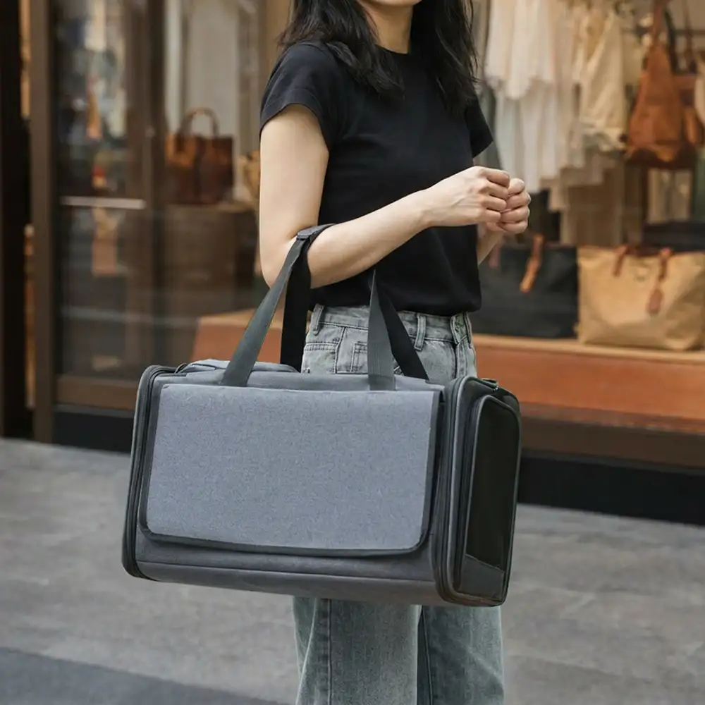 Sac de transport pour chat portable, respirant, à grande capacité, extensible et multifonctionnel Approuvé par les compagnies aériennes - Image 8