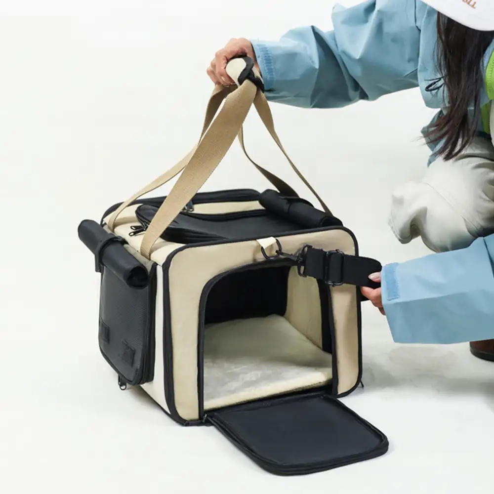 Sac de transport pour chat portable, respirant, de grande capacité et extensible Approuvé par les compagnies aériennes - Image 10
