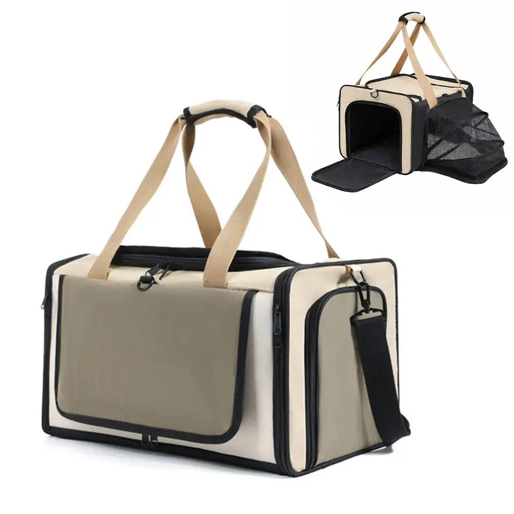 Sac de transport pour chat portable, respirant, de grande capacité et extensible Approuvé par les compagnies aériennes - Image 11