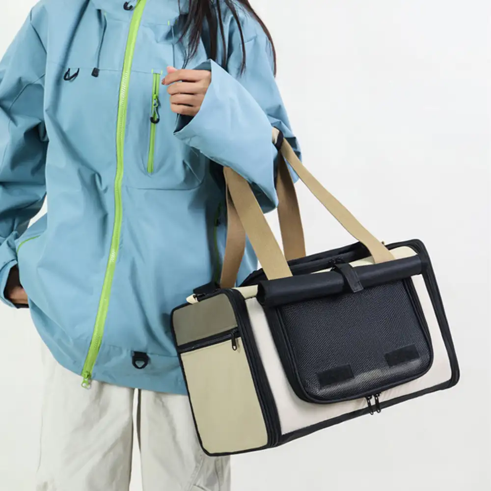 Sac de transport pour chat portable, respirant, de grande capacité et extensible Approuvé par les compagnies aériennes - Image 14