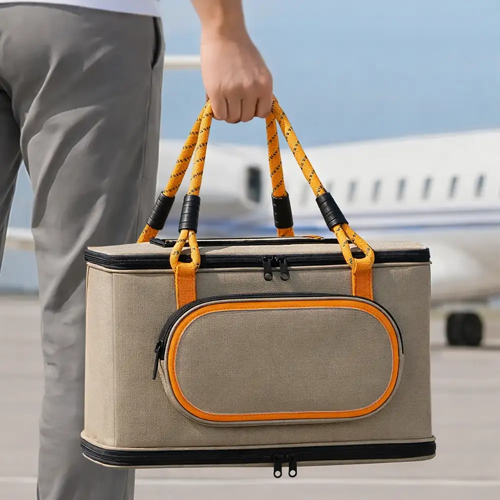 Sac transportable pour chat, respirant, pour voyages et compagnies aériennes Approuvé par les compagnies aériennes - Image 3