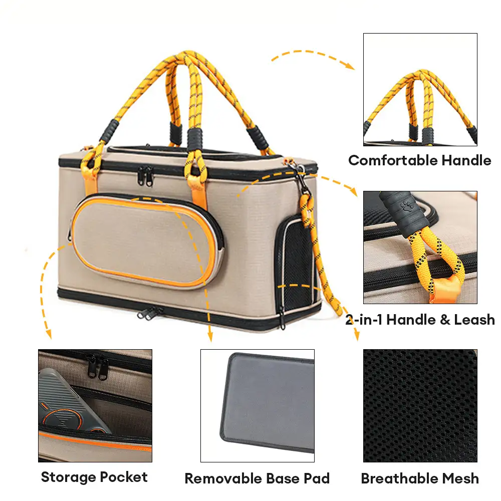 Sac transportable pour chat, respirant, pour voyages et compagnies aériennes Approuvé par les compagnies aériennes - Image 4