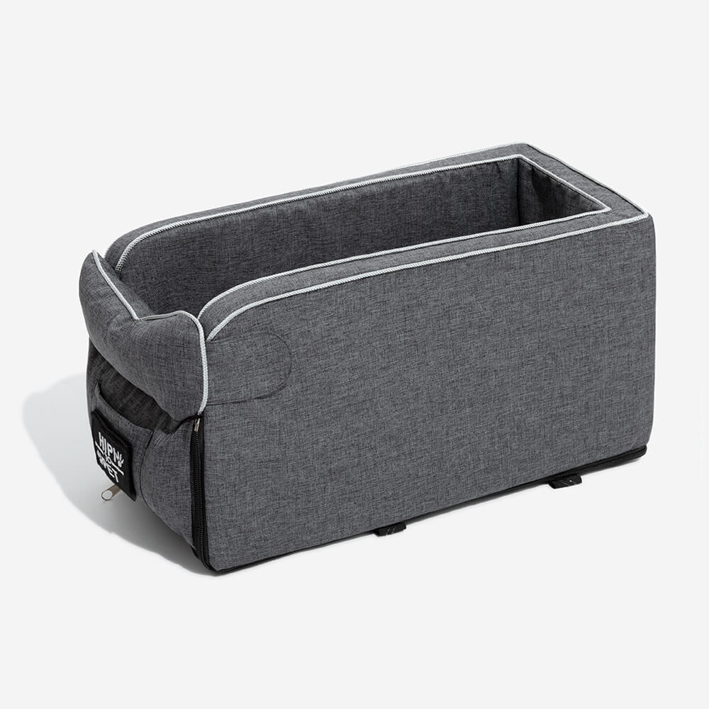 Siège auto pour animal de compagnie style console en suédine - Image 11