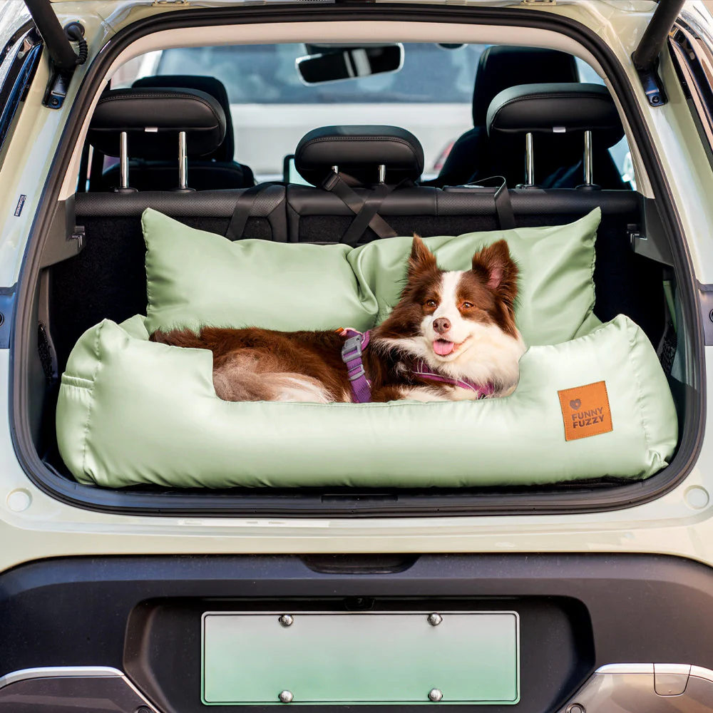 Siège Auto Sécurisé pour Chiens Moyens et Grands - Style Traversin pour Banquette Arrière - Image 16