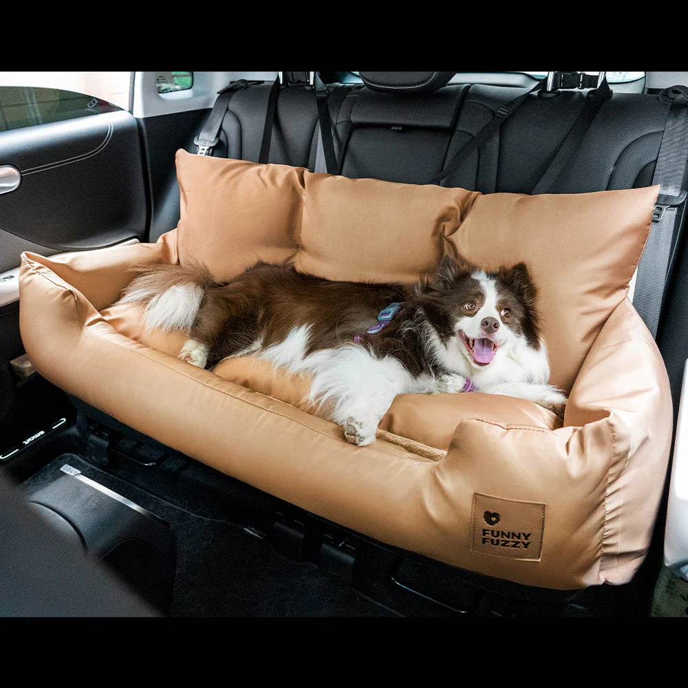 Siège Auto Sécurisé pour Chiens Moyens et Grands - Style Traversin pour Banquette Arrière - Image 17
