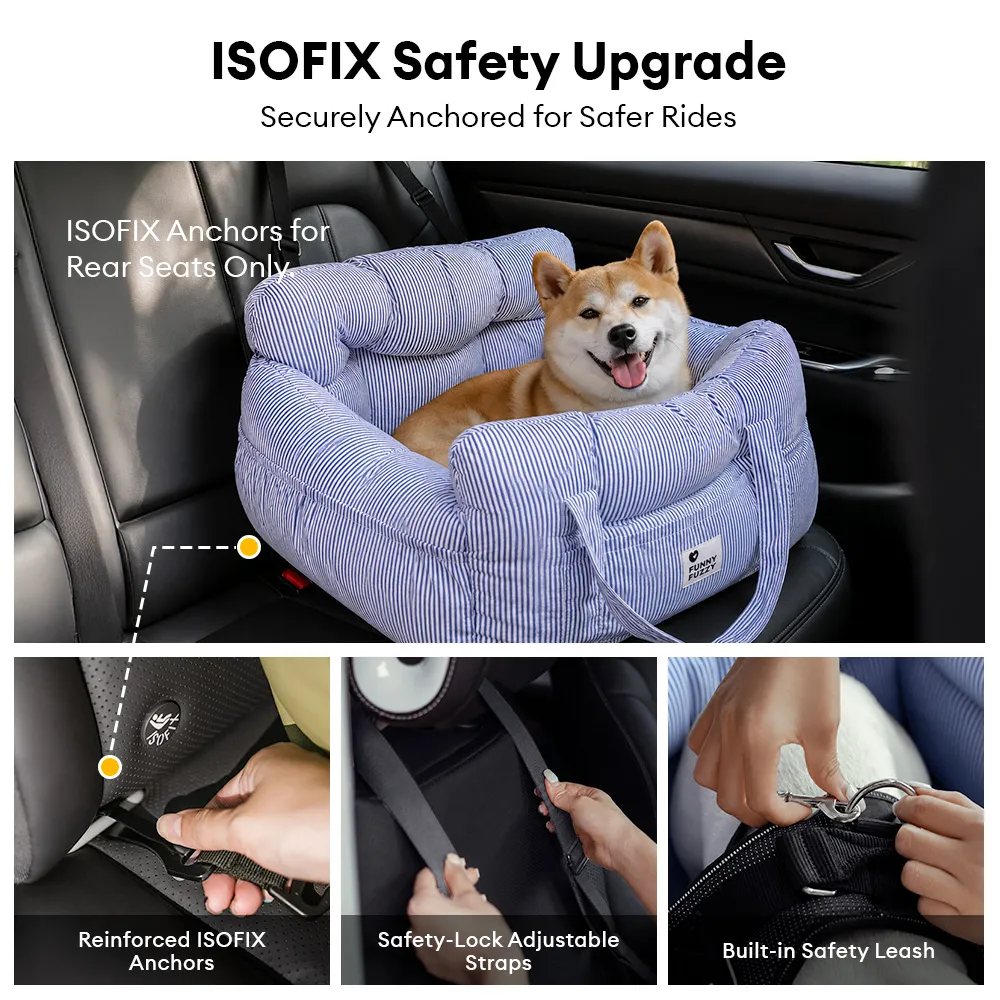 Siège de voiture pour chien ISOFIX portable avec système - Image 3