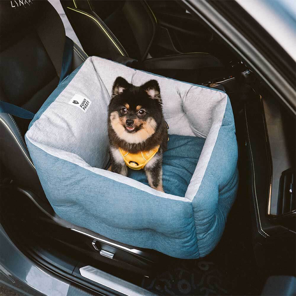 Siège auto pour chien surélevé et épaissi et imperméable avec protection pour le voyage - Image 13