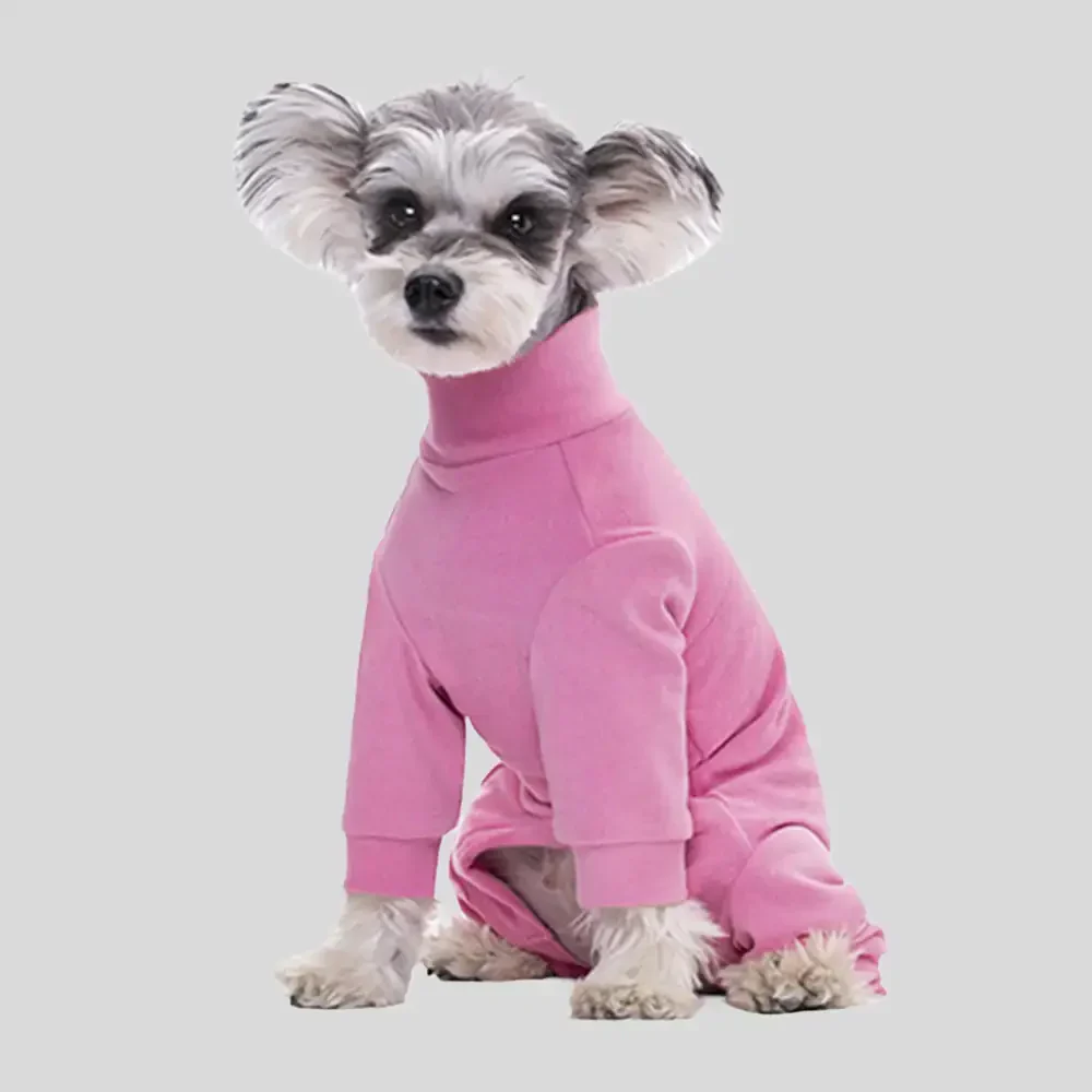 Survêtement en polaire douce et chaude à col montant pour chien à quatre pattes avec taille ajustable. - Image 10