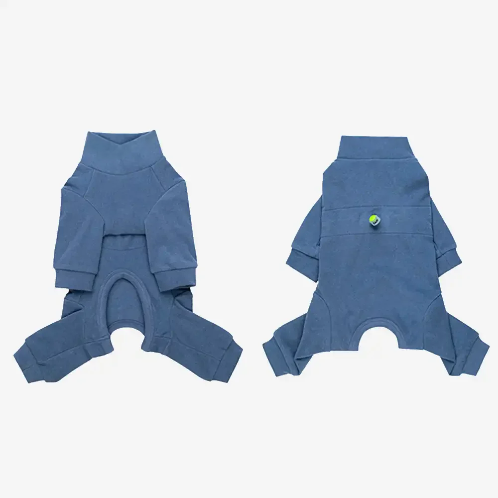 Survêtement en polaire douce et chaude à col montant pour chien à quatre pattes avec taille ajustable. - Image 6