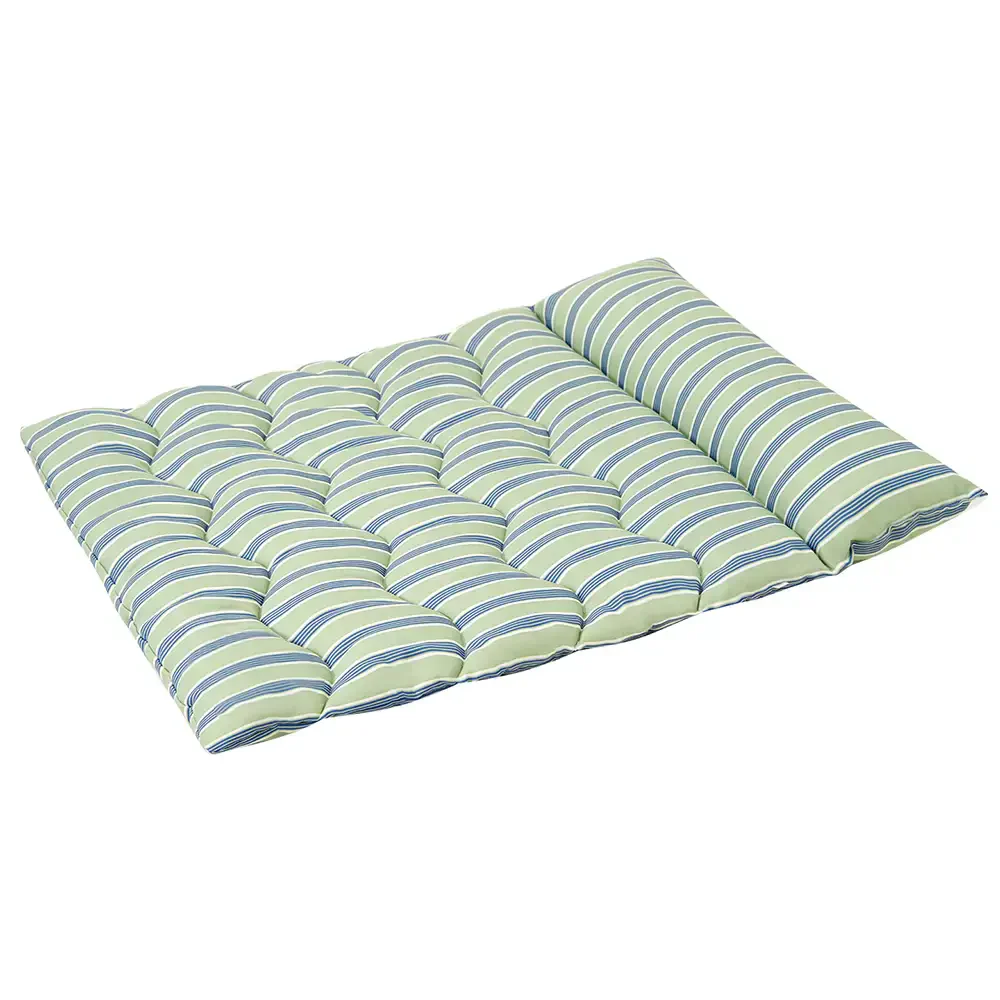 Tapis pour animaux en tissu doux, respirant, à rayures bicolores et réversible - Image 11