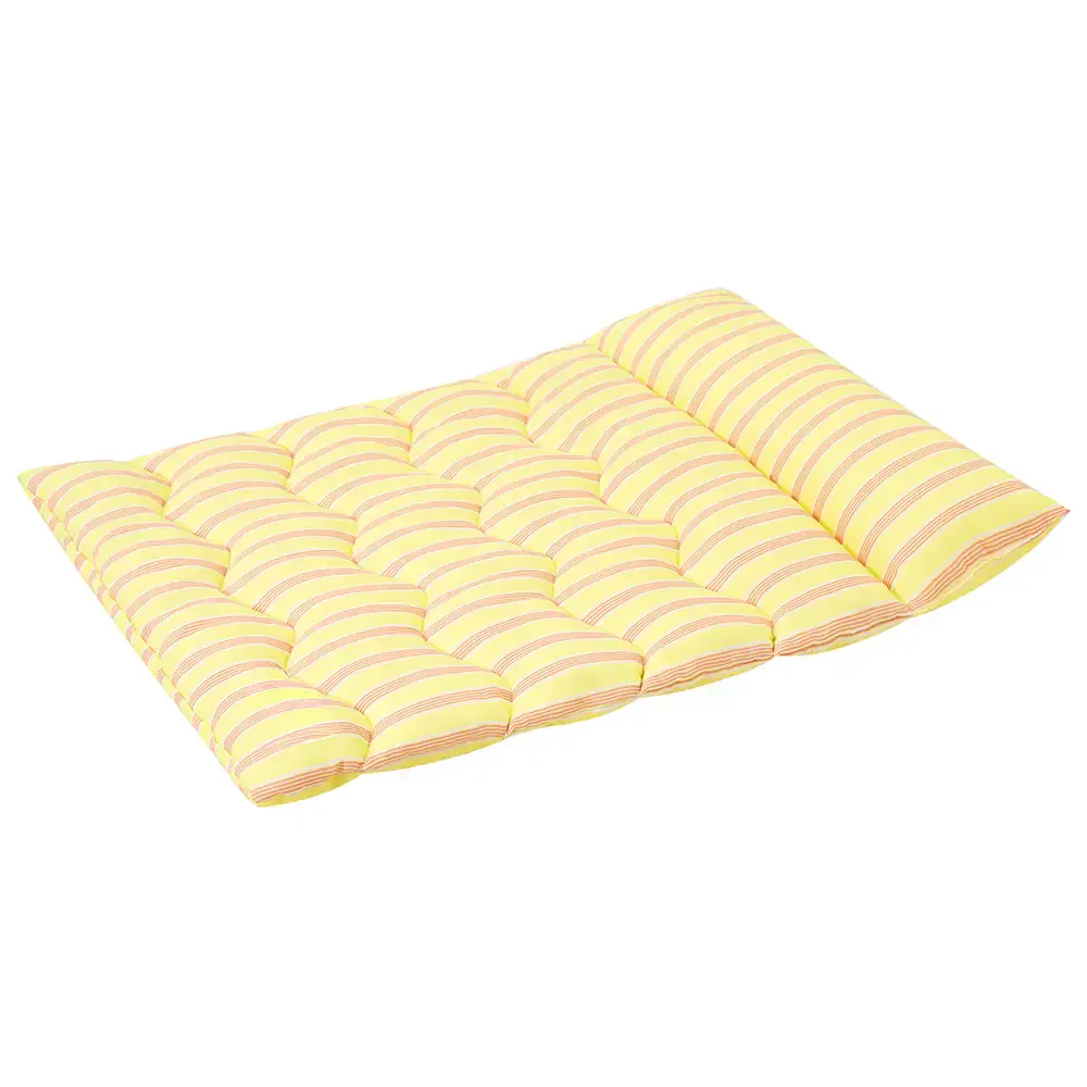 Tapis pour animaux en tissu doux, respirant, à rayures bicolores et réversible - Image 9