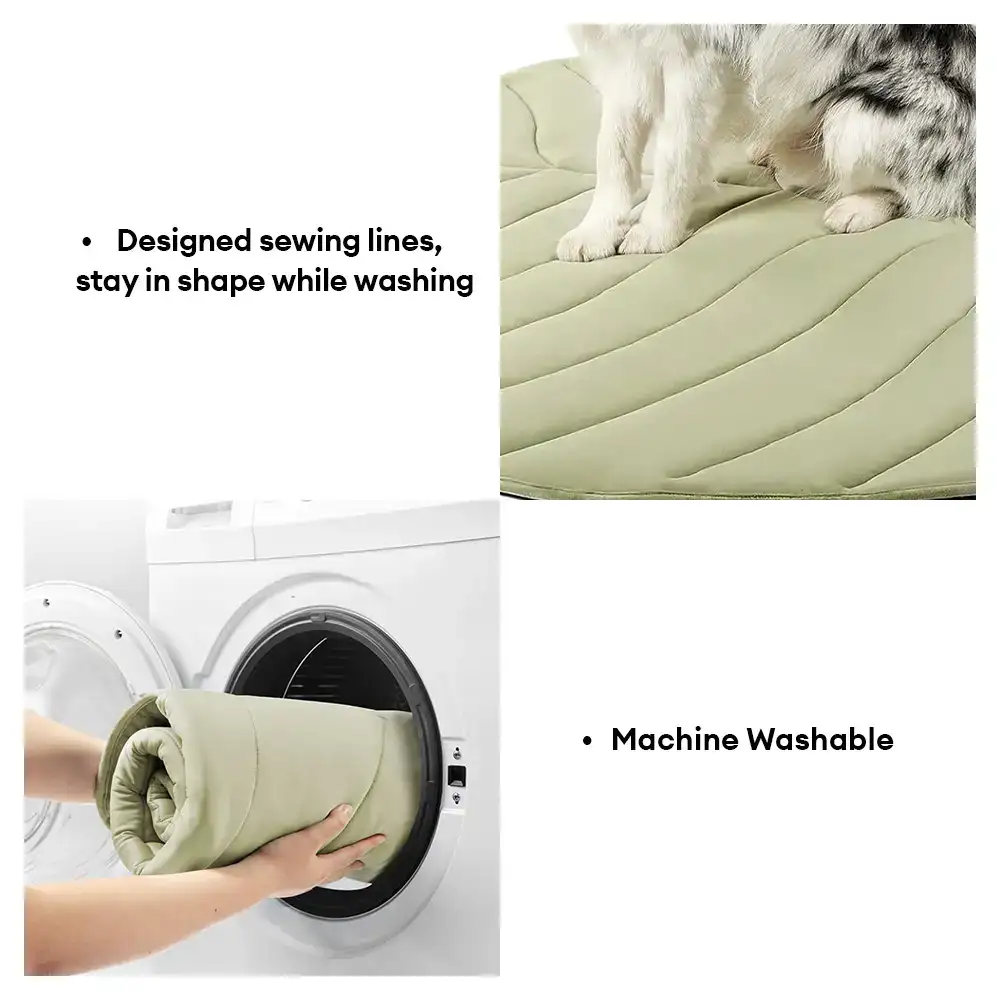 Tapis pour chien et chat en tissu rafraîchissant en forme de feuille, absorbant la chaleur, confortable et antidérapant. - Image 4